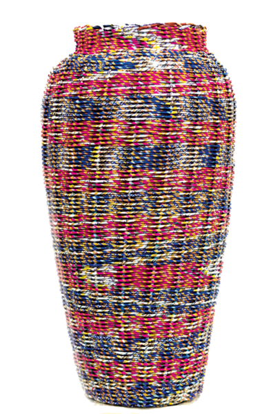 Vaso  folhas de revistas